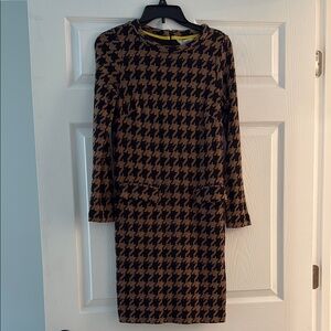 Boden Black and Tan Long Sleeve Dress